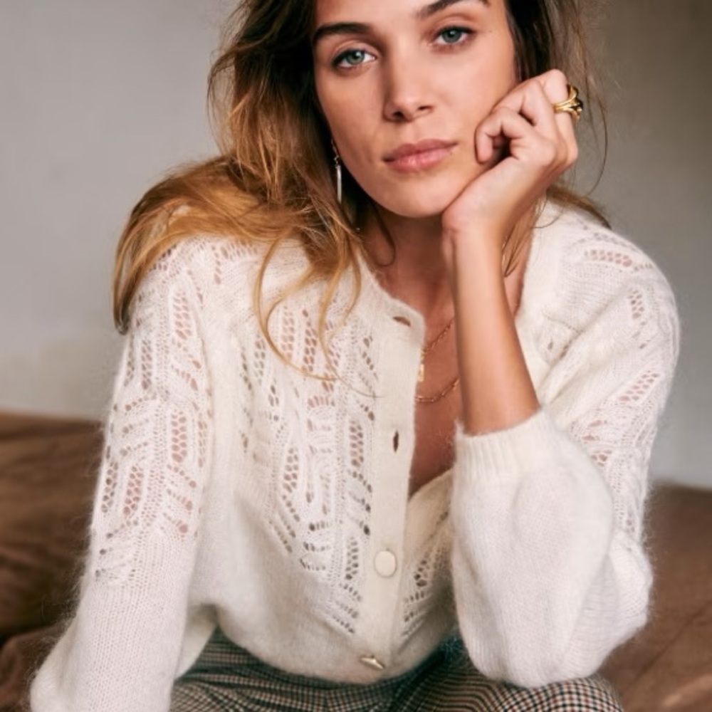Sézane Tonio Button Up Cardigan Sweater - Sz Small  *see description*